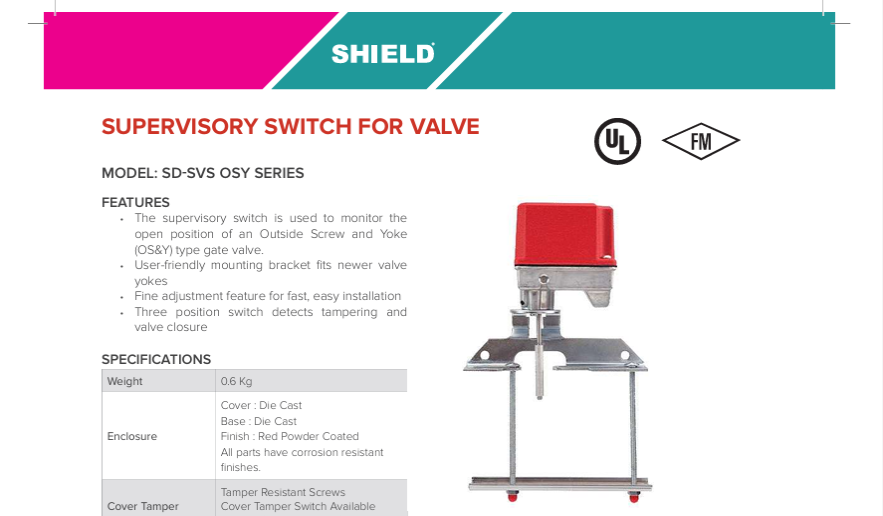Supervisor Switch for Valve Catalogue pdf
